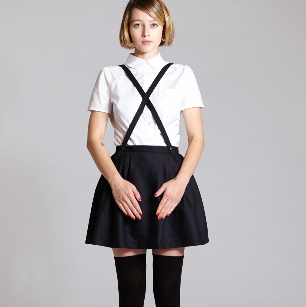 L'ecole des femmes Criss Cross Suspender Skirt